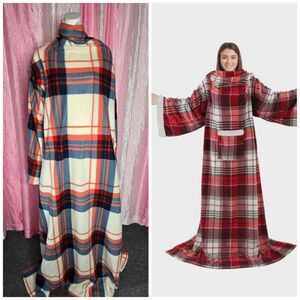 Snuggie the Original Plaid Cozy Wearable Poncho Blanket with Sleeves
